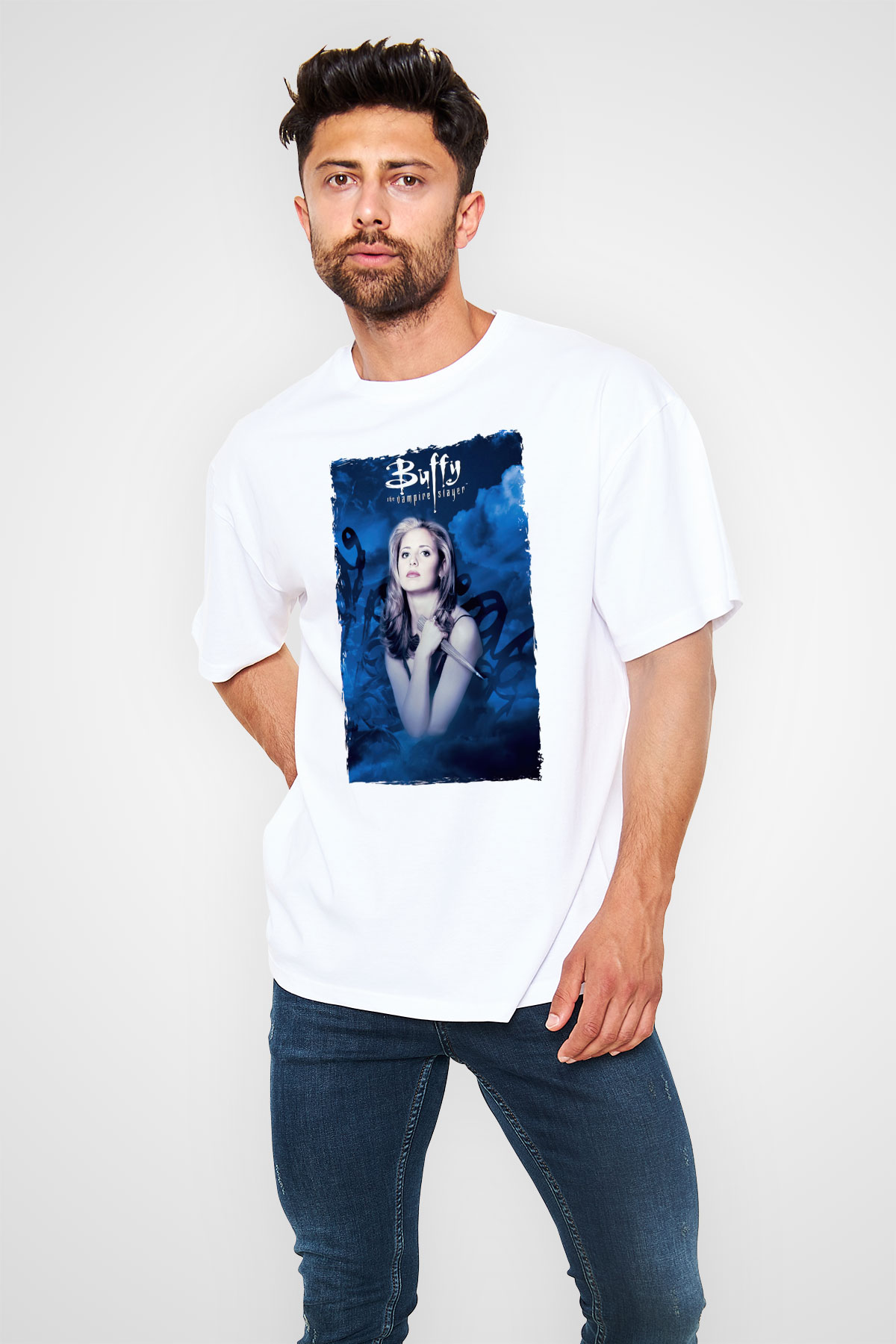 Buffy the Vampire Slayer Beyaz Unisex Tişört T-Shirt