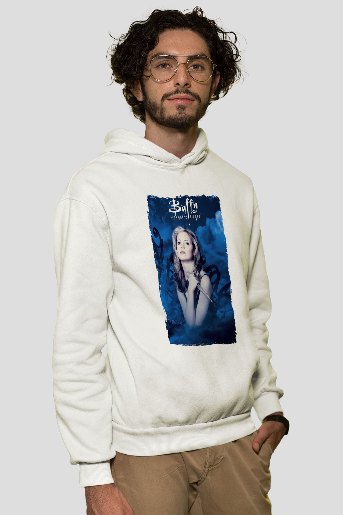Buffy the Vampire Slayer Beyaz Unisex Hoodie