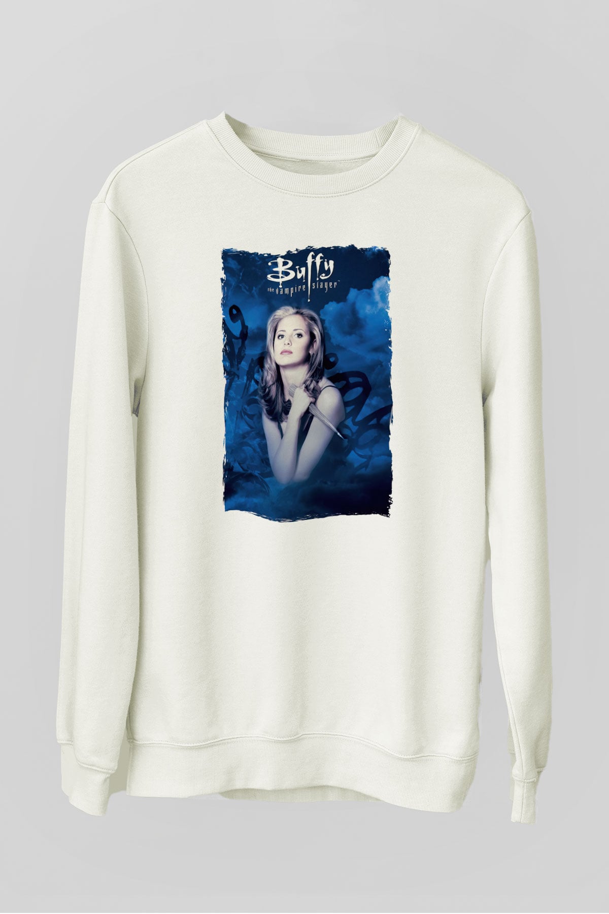 Buffy the Vampire Slayer Beyaz Unisex Sweatshirt