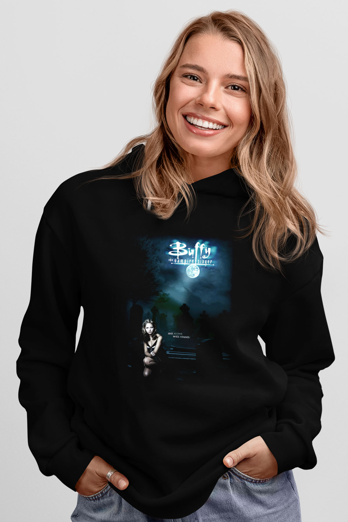 Buffy the Vampire Slayer Siyah Unisex Hoodie