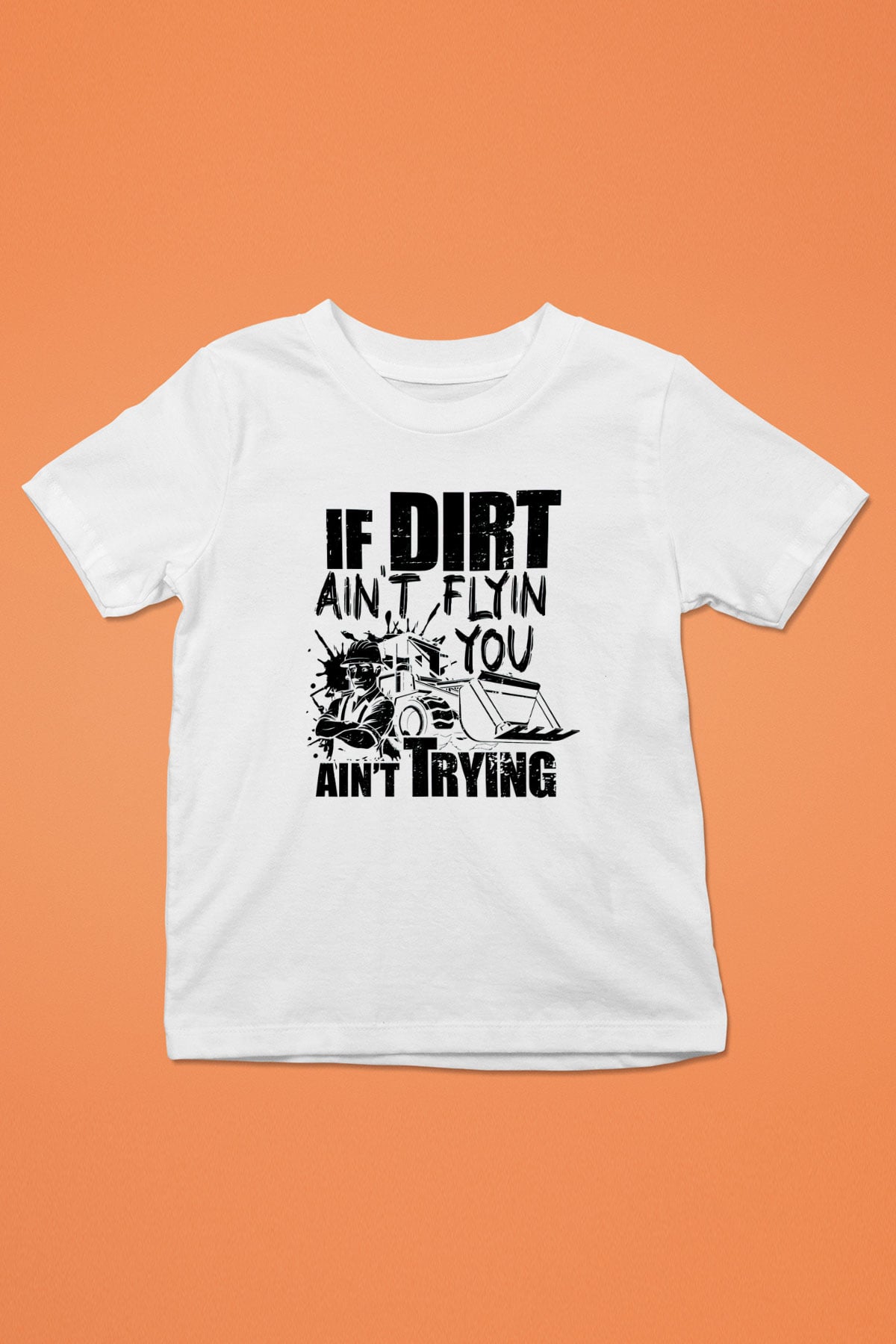 Buldozer operatörü Beyaz Unisex Çocuk Tişört