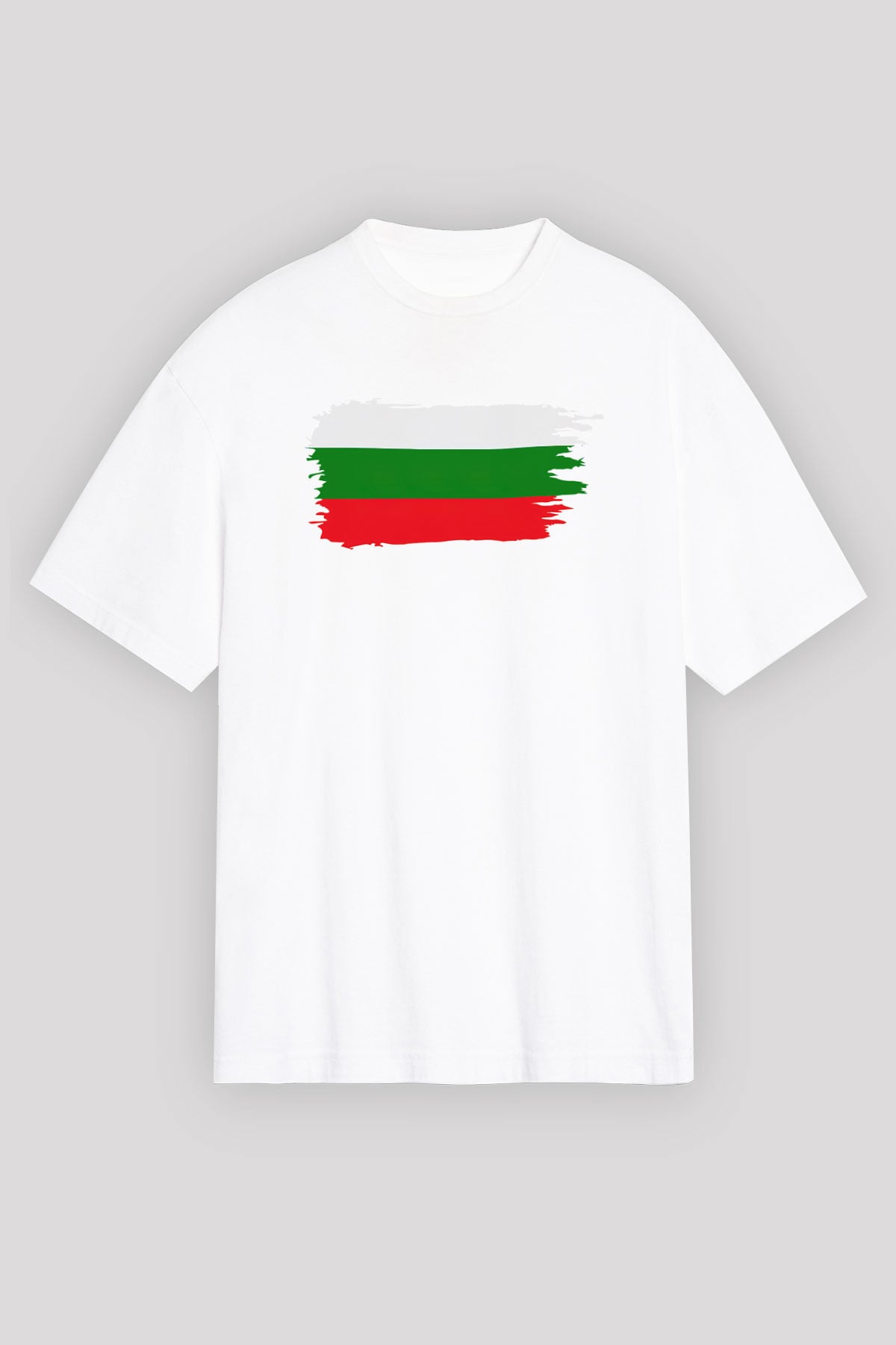 Bulgaristan Beyaz Unisex Oversize Tişört T-Shirt