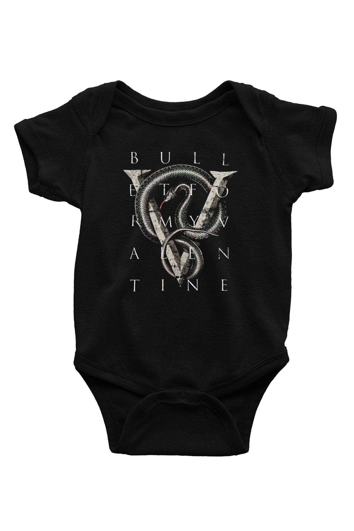 Bullet for My Valentine Baskılı Siyah Bebek Body - Zıbın