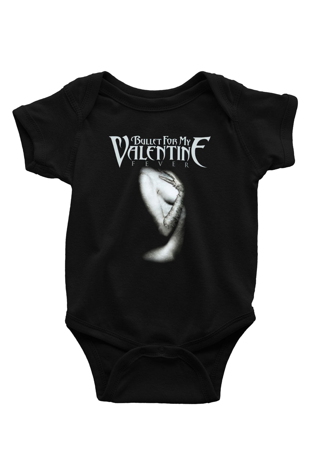 Bullet for My Valentine Baskılı Siyah Bebek Body - Zıbın