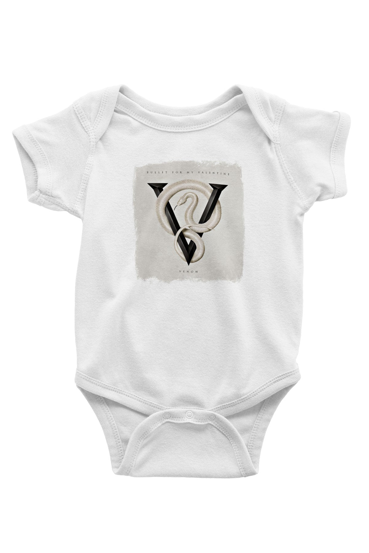 Bullet for My Valentine Baskılı Unisex Beyaz Bebek Body - Zıbın