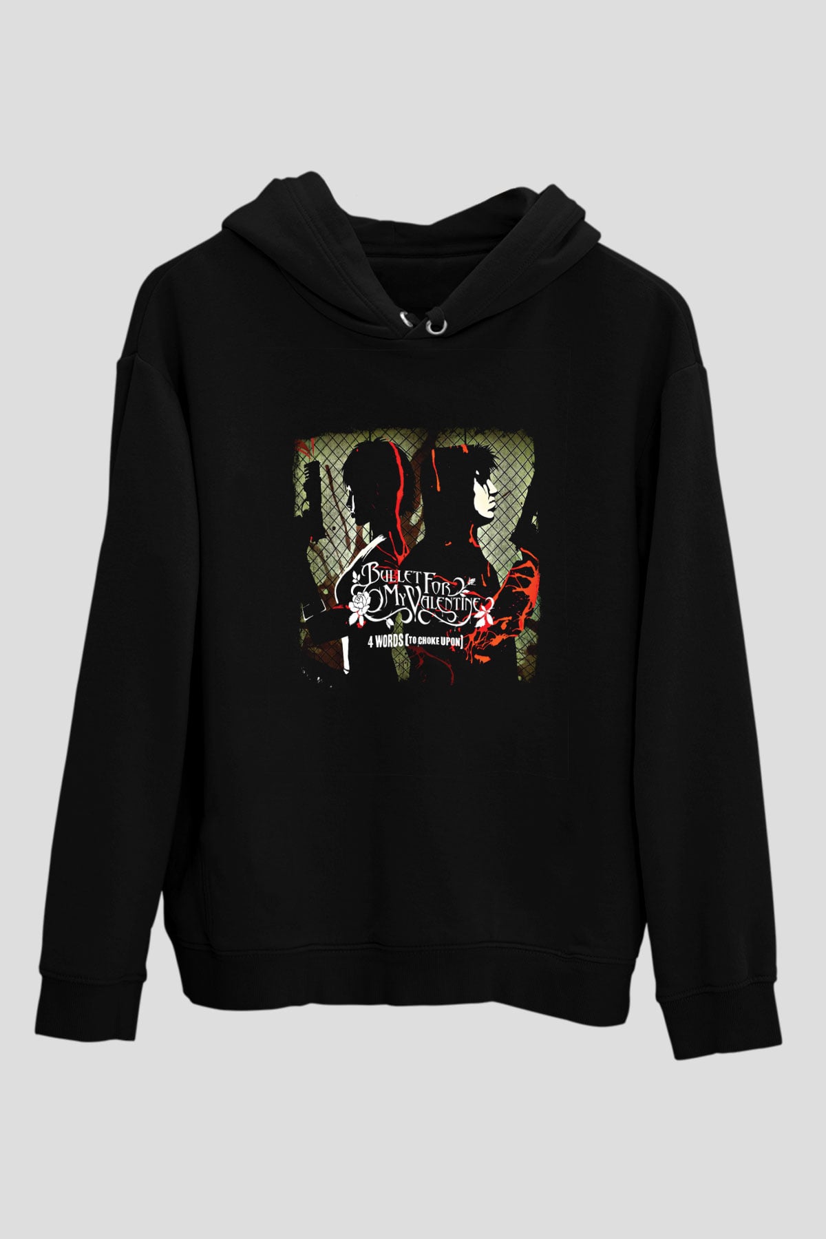 Bullet for My Valentine Baskılı Unisex Siyah Hoodie