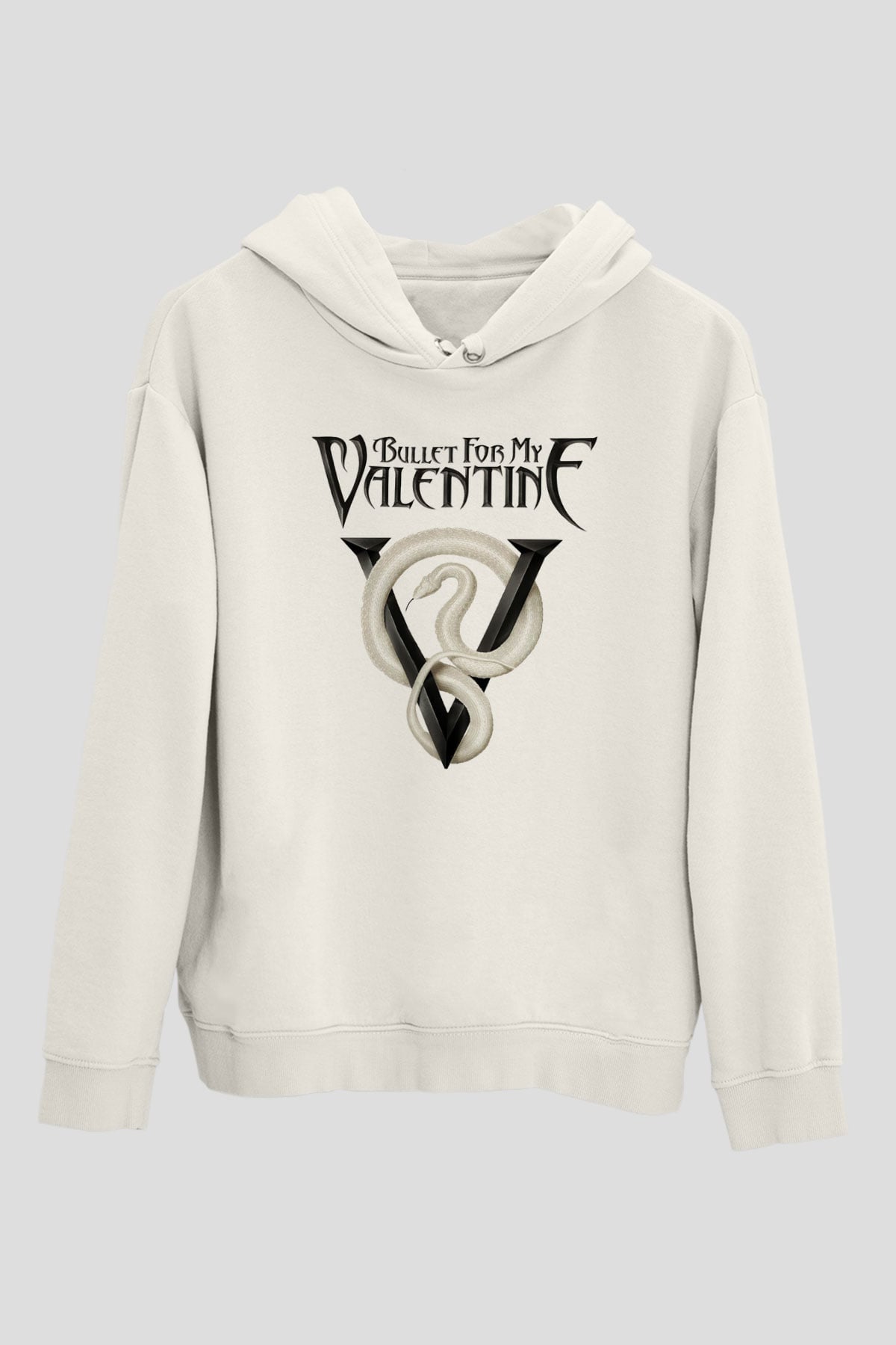 Bullet for My Valentine Beyaz Unisex Kapşonlu Sweatshirt