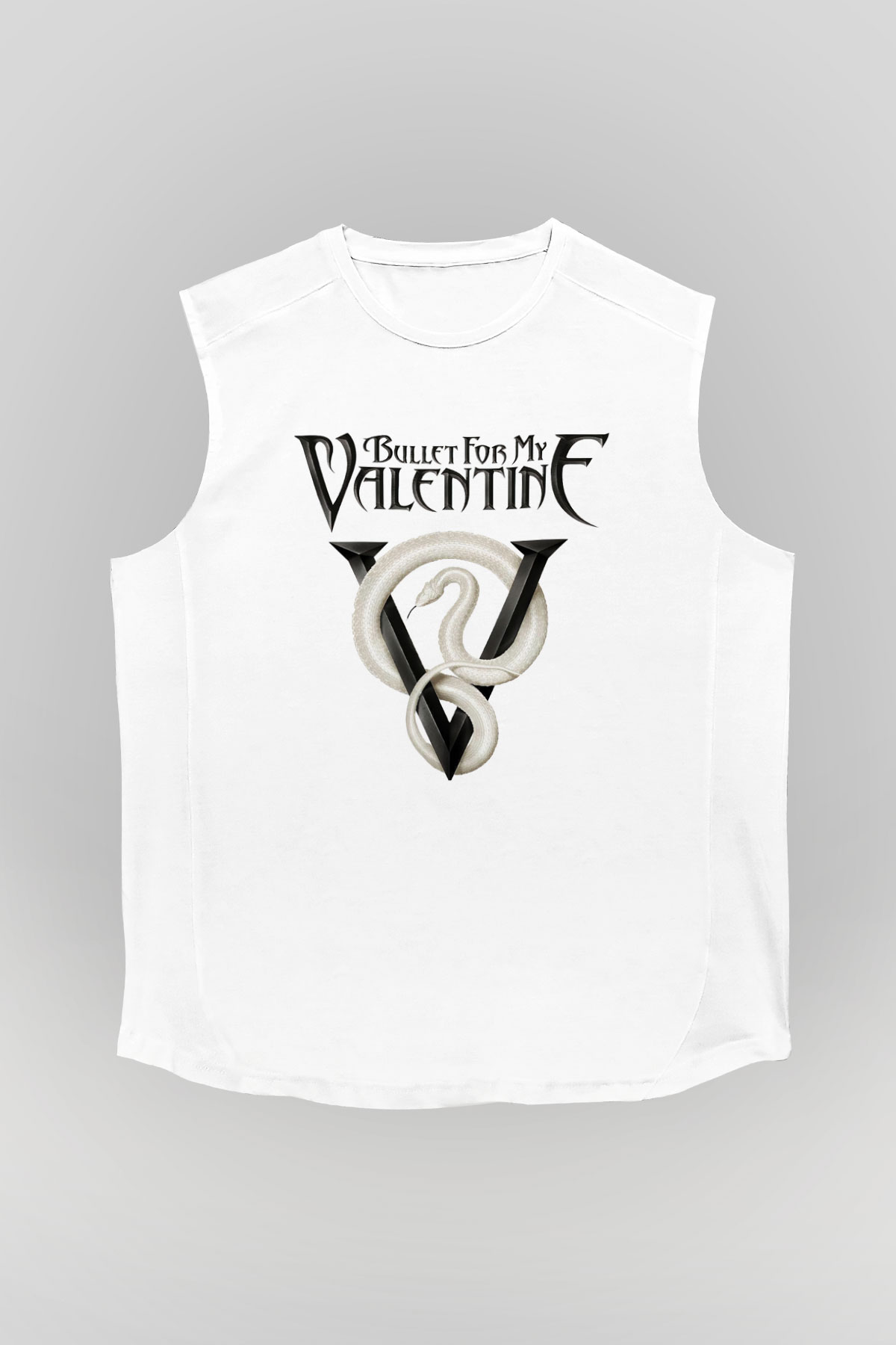 Bullet for My Valentine Beyaz Unisex Kolsuz Tişört