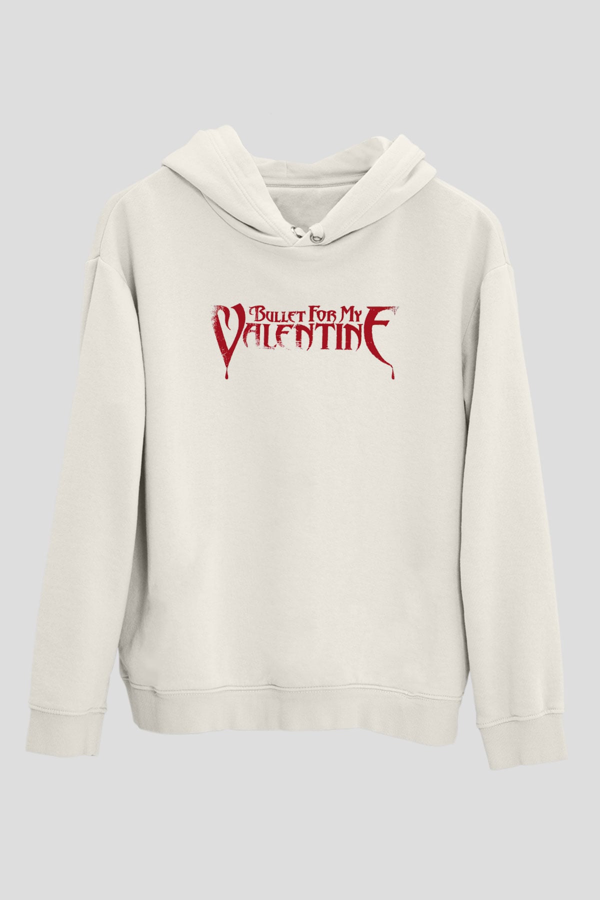 Bullet for My Valentine Beyaz Unisex Kapşonlu Sweatshirt