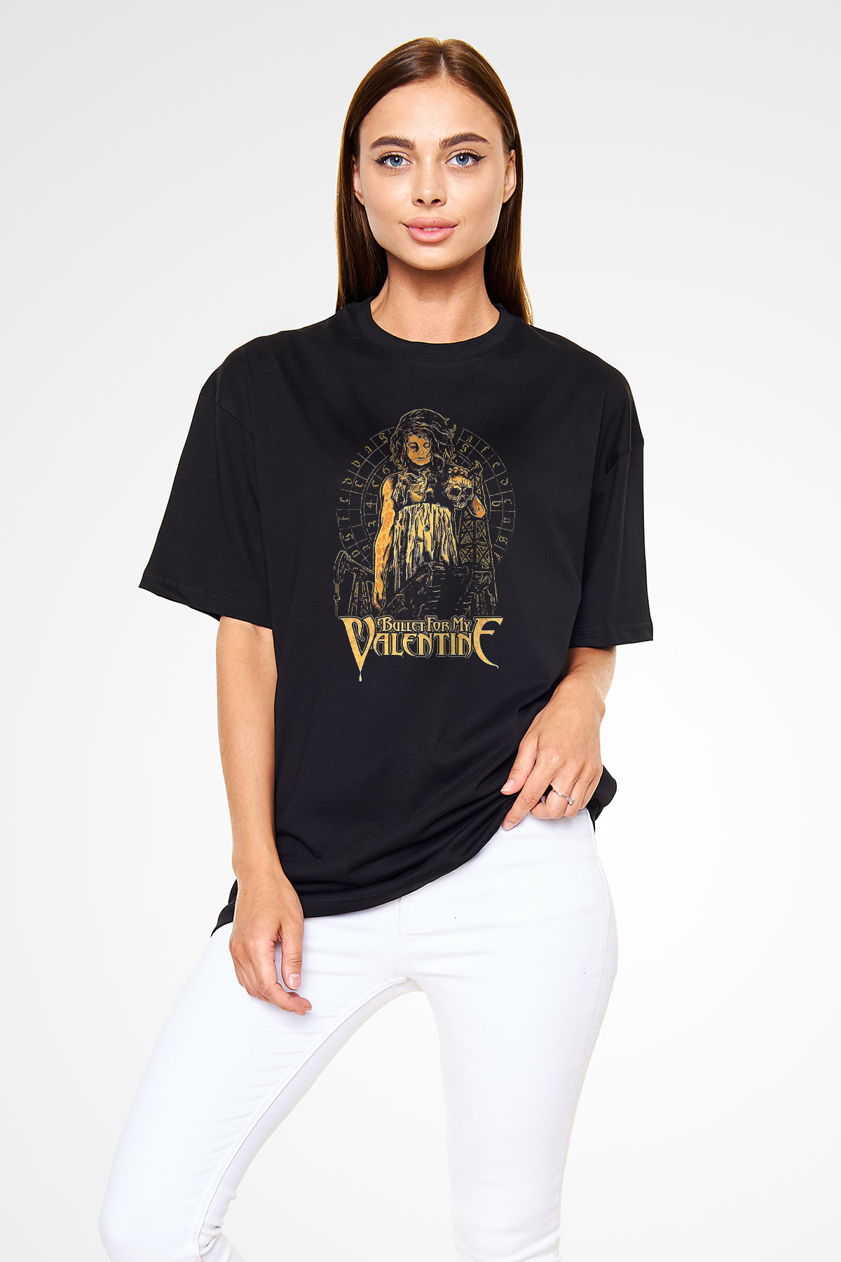 Bullet for My Valentine Siyah Unisex Oversize Tişört T-Shirt