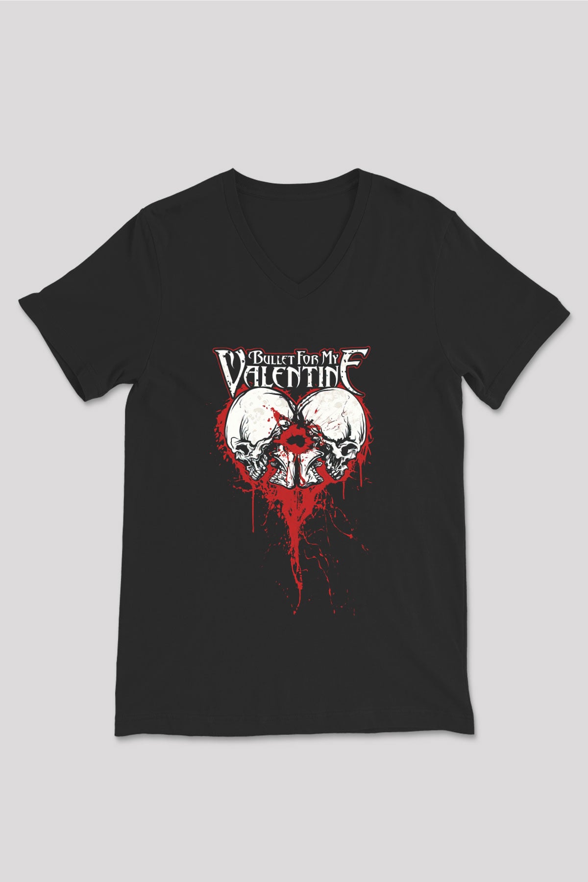Bullet for My Valentine Siyah Unisex V Yaka Tişört T-Shirt
