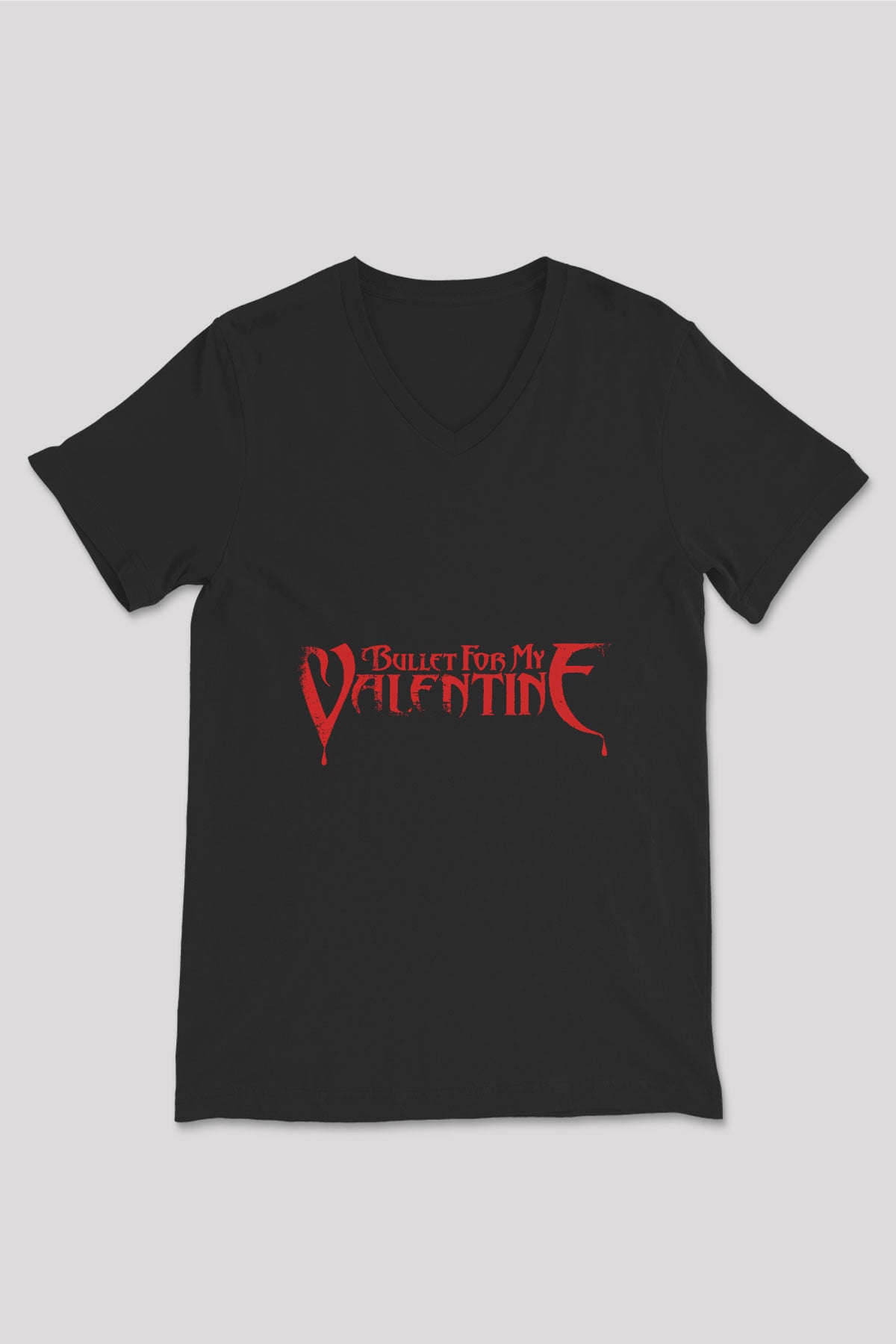 Bullet for My Valentine Siyah Unisex V Yaka Tişört T-Shirt
