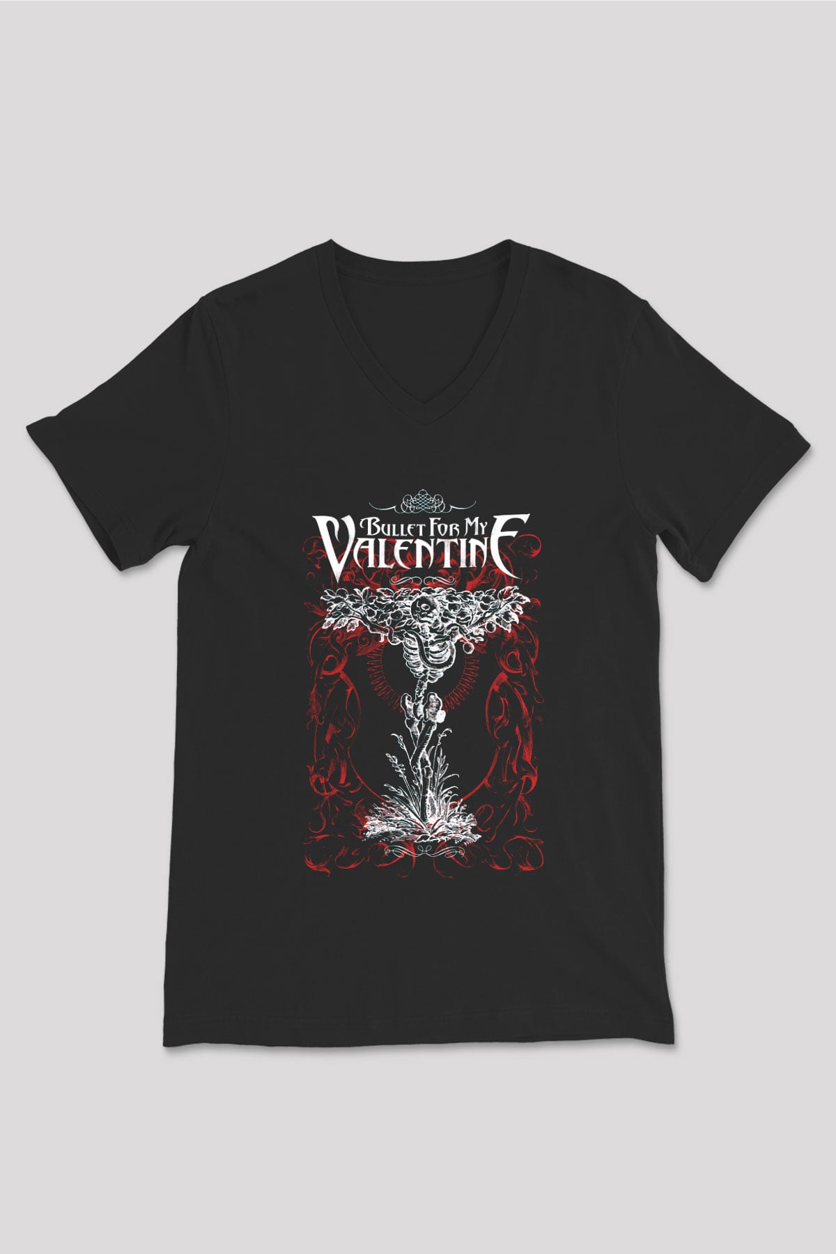 Bullet for My Valentine Siyah Unisex V Yaka Tişört T-Shirt