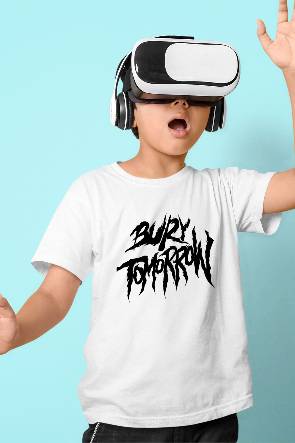 Bury Tomorrow Baskılı Beyaz Unisex Beyaz Çocuk Tişört - Tshirt