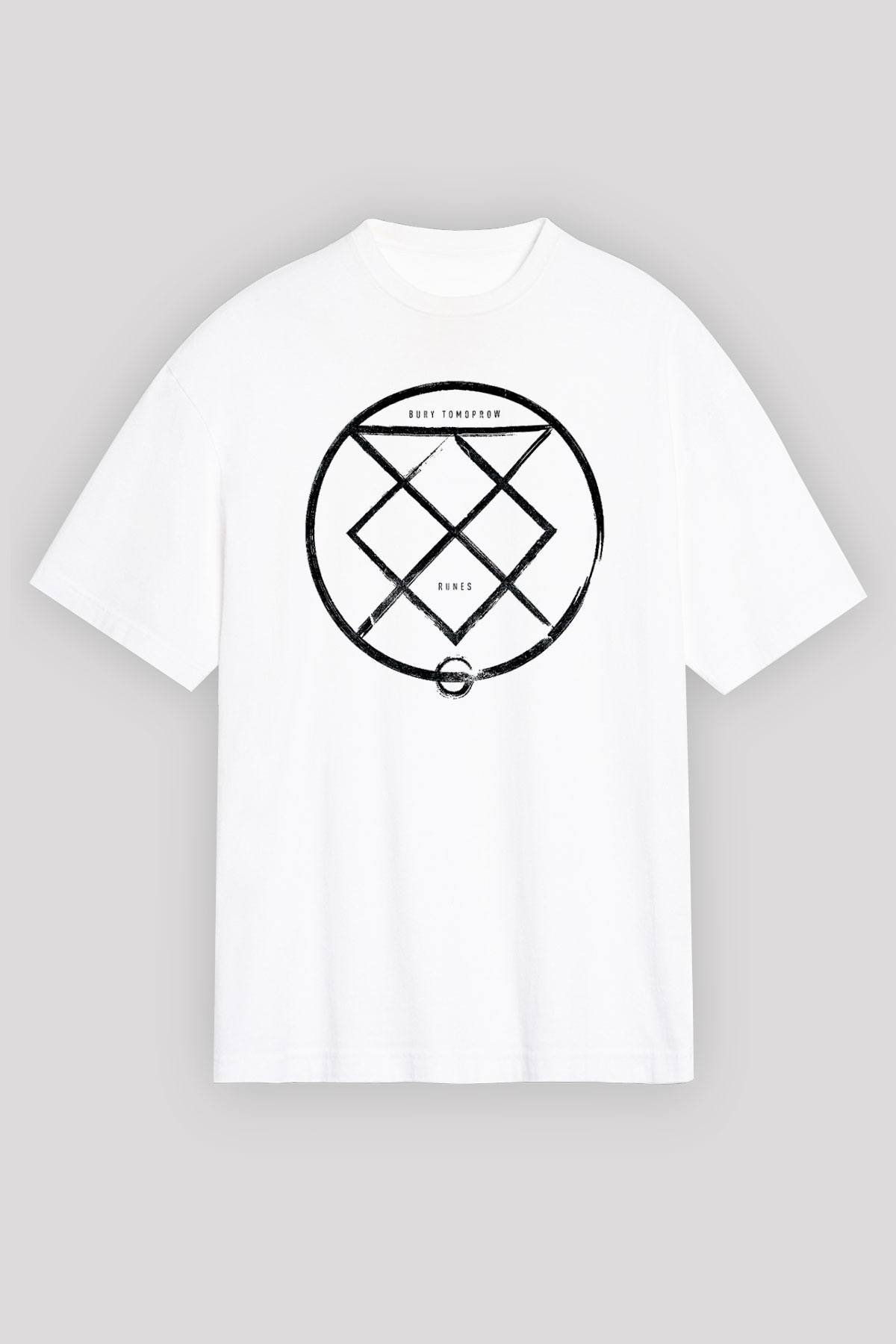 Bury Tomorrow Baskılı Beyaz Unisex Oversize Tişört - Tshirt