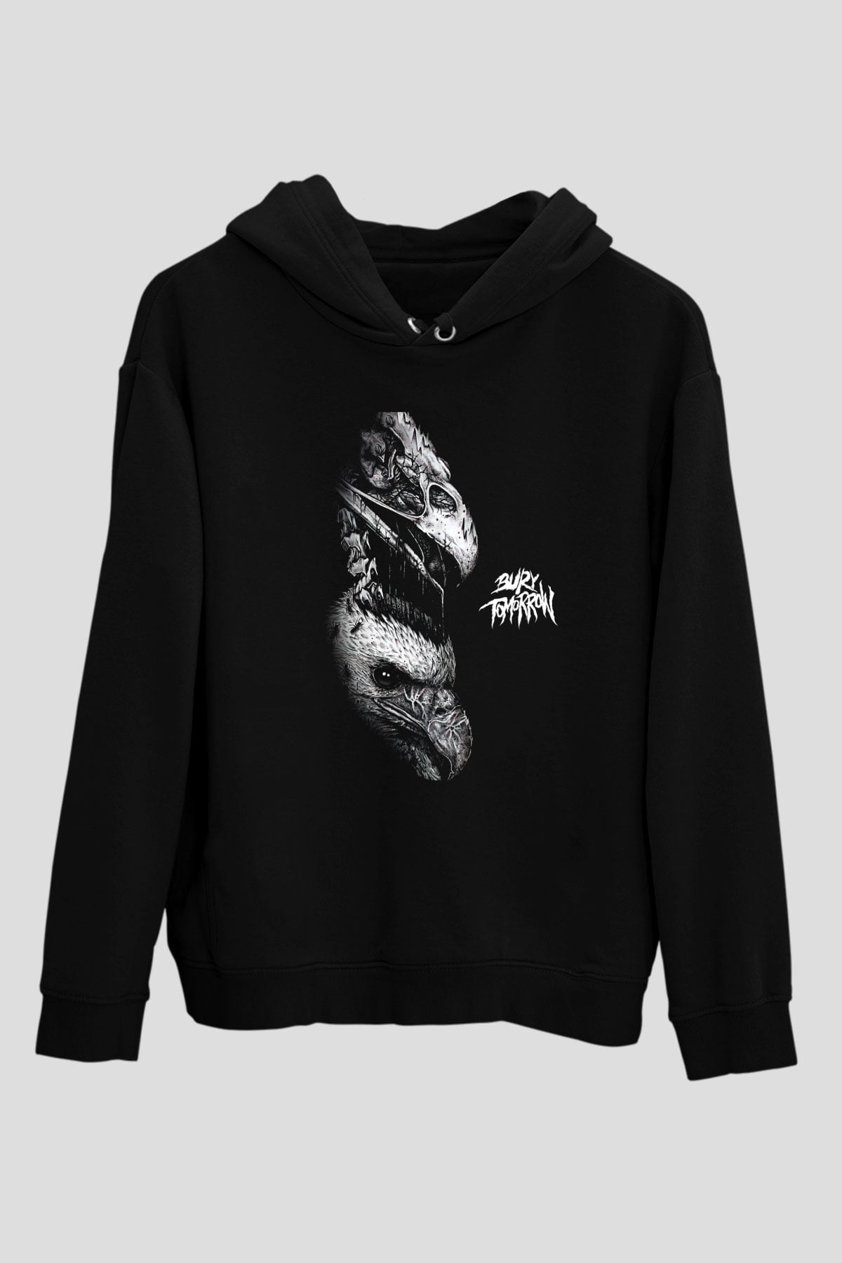 Bury Tomorrow Baskılı Unisex Siyah Kapüşonlu Sweatshirt
