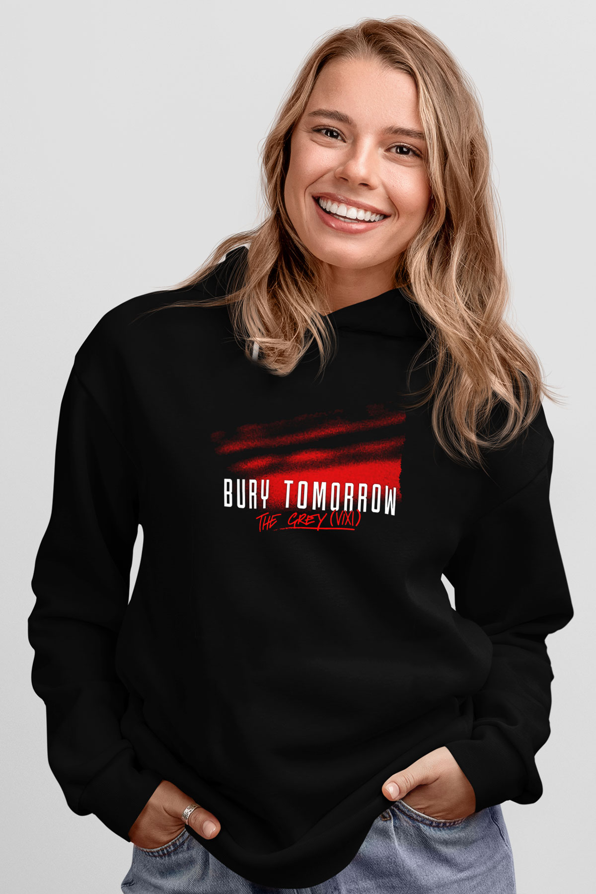 Bury Tomorrow Baskılı Unisex Siyah Kapüşonlu Sweatshirt