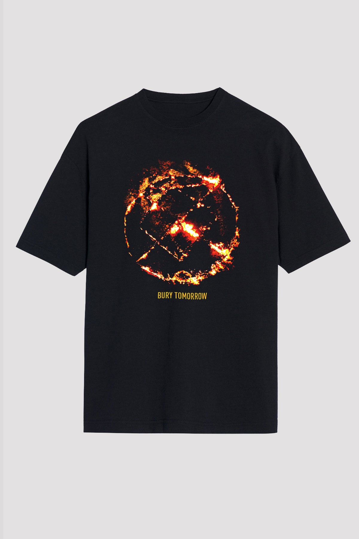 Bury Tomorrow Baskılı Unisex Siyah Oversize Tişört - Tshirt