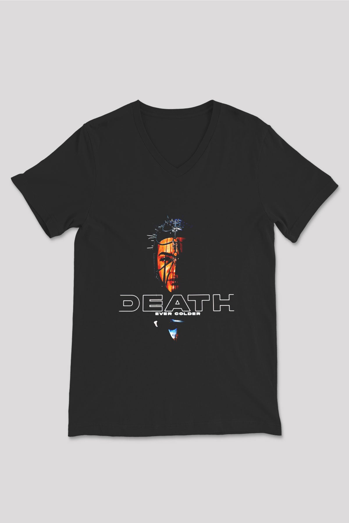 Bury Tomorrow Baskılı Unisex Siyah V Yaka Tişört - Tshirt