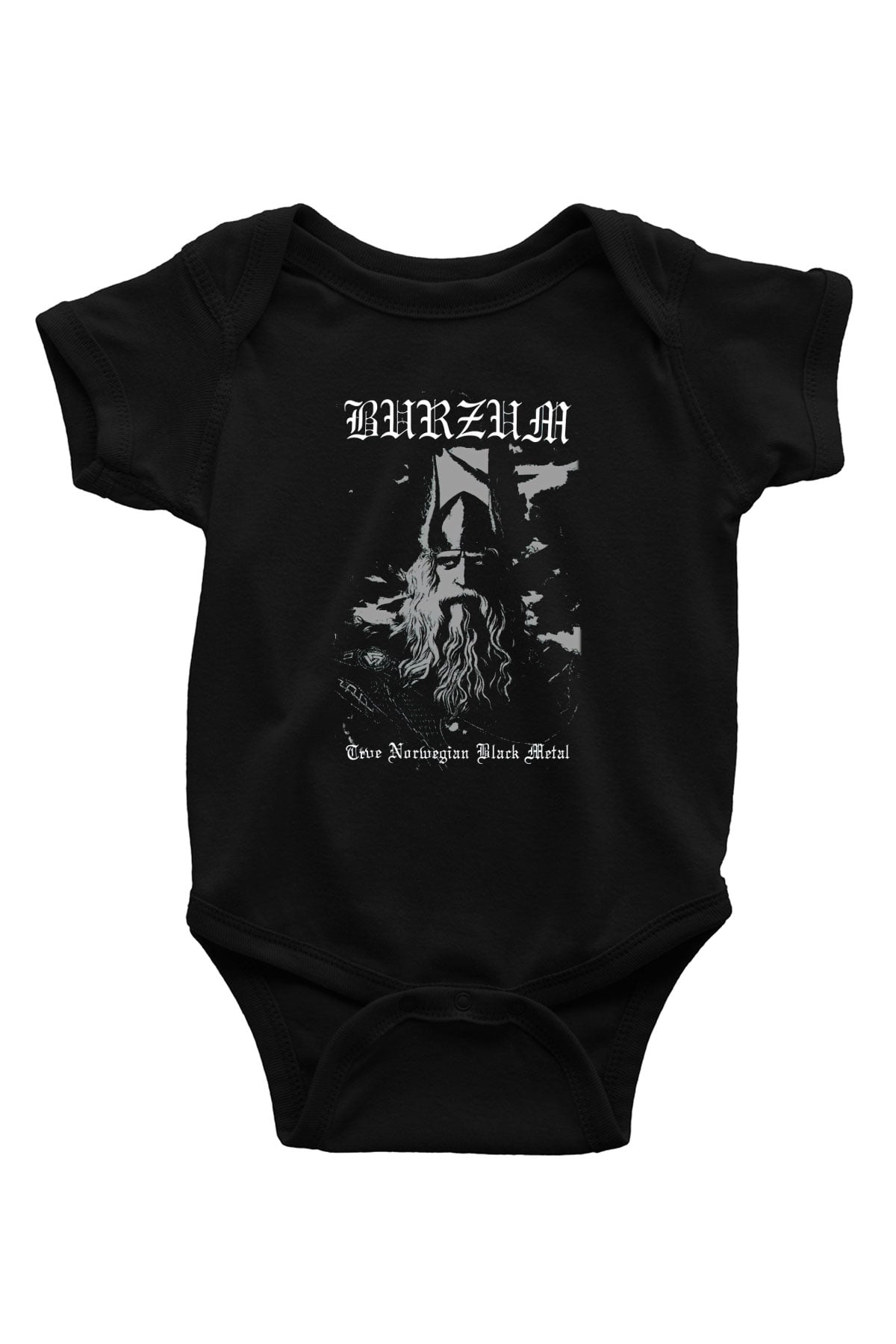 Burzum Baskılı Siyah Bebek Body - Zıbın