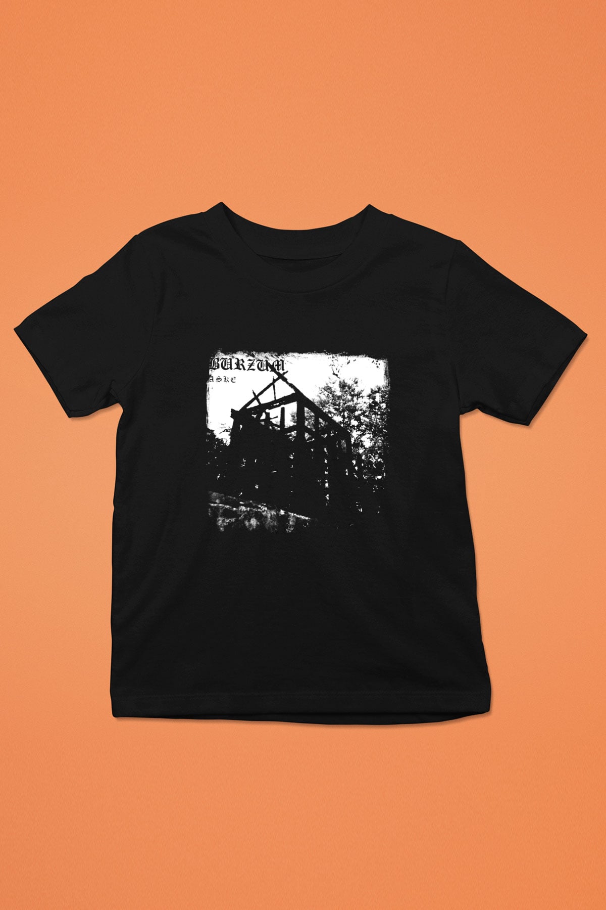 Burzum Baskılı Unisex Siyah Çocuk Tişört