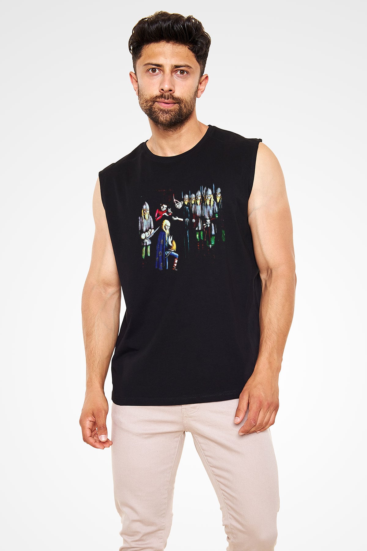 Burzum Baskılı Unisex Siyah Kolsuz Tişört