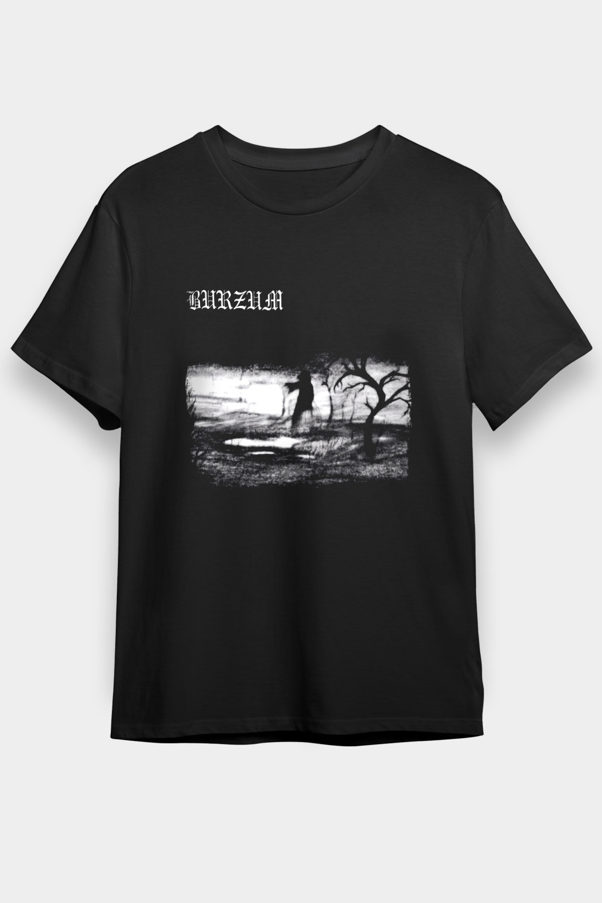 Burzum Baskılı Unisex Siyah Tişört