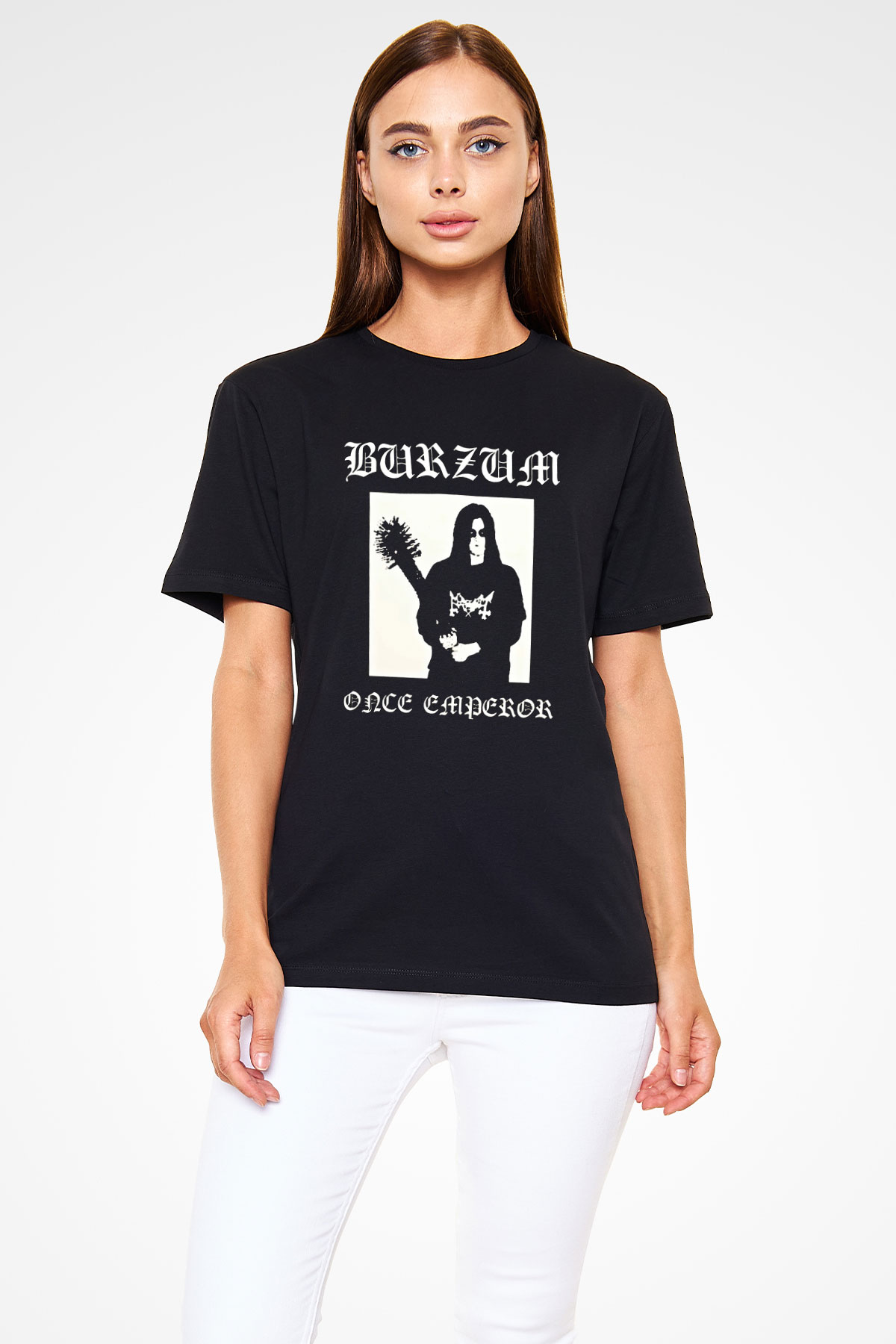 Burzum Baskılı Unisex Siyah Tişört