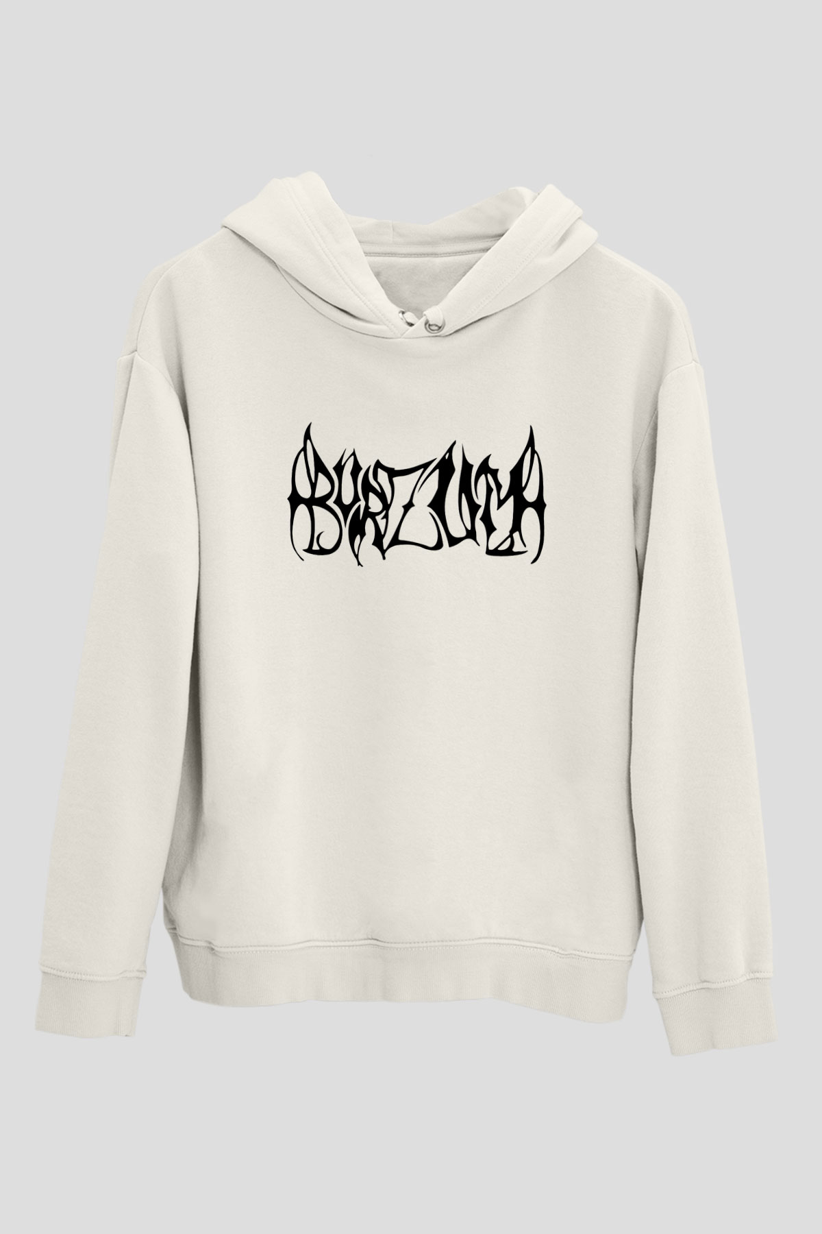 Burzum Beyaz Unisex Kapşonlu Sweatshirt