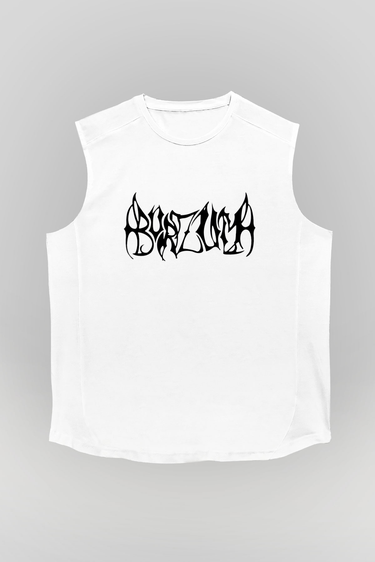 Burzum Beyaz Unisex Kolsuz Tişört
