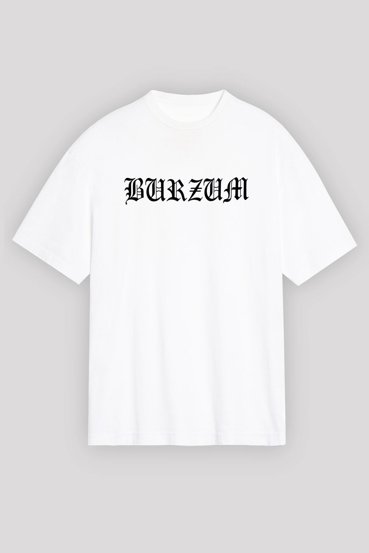 Burzum Beyaz Unisex Oversize Tişört T-Shirt
