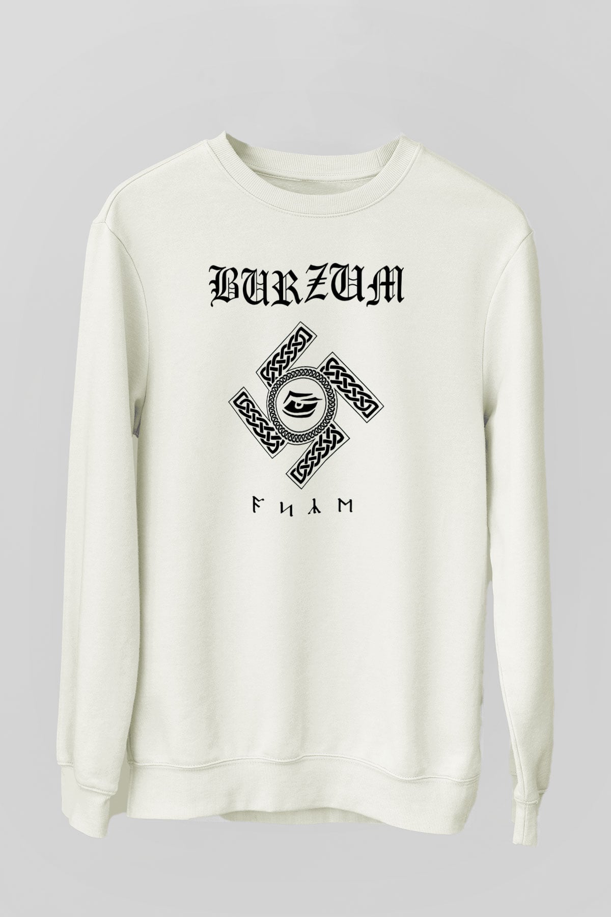 Burzum Beyaz Unisex Sweatshirt