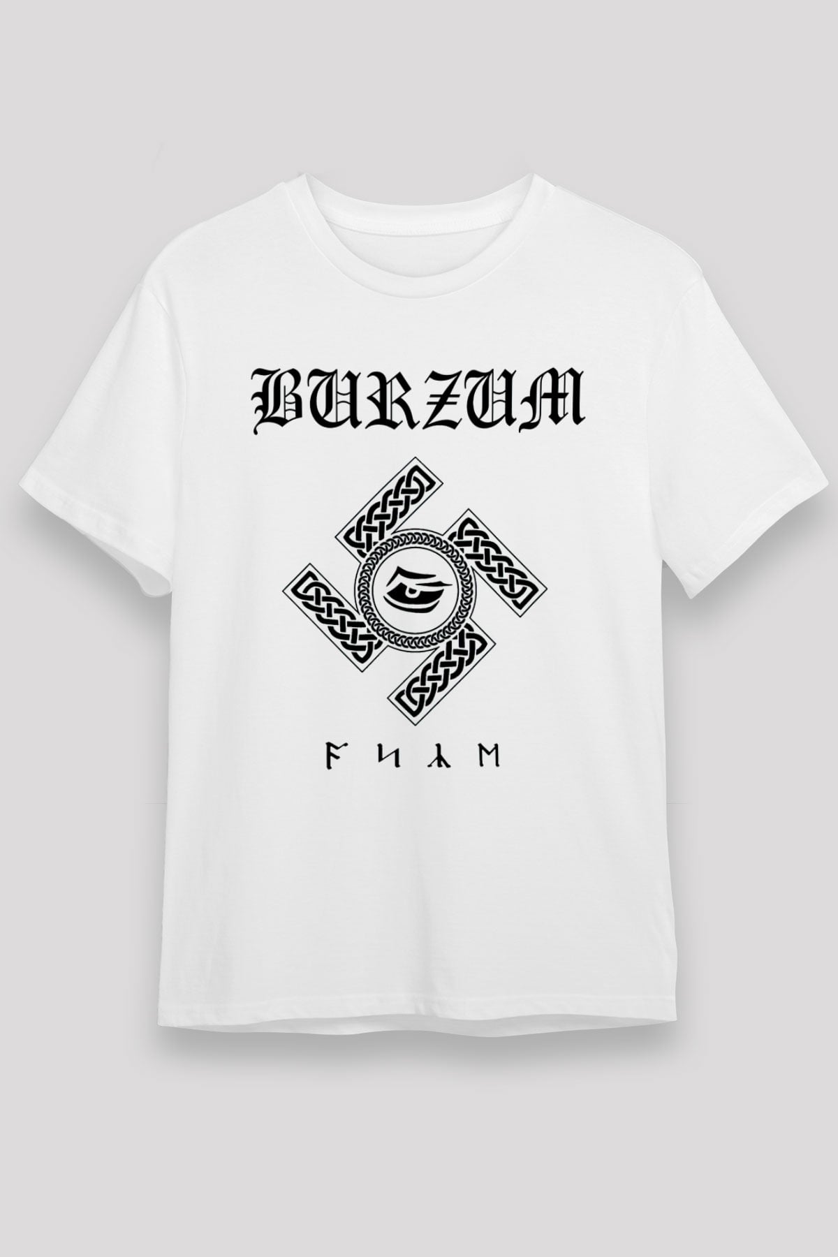 Burzum Beyaz Unisex Tişört T-Shirt - TişörtFabrikası