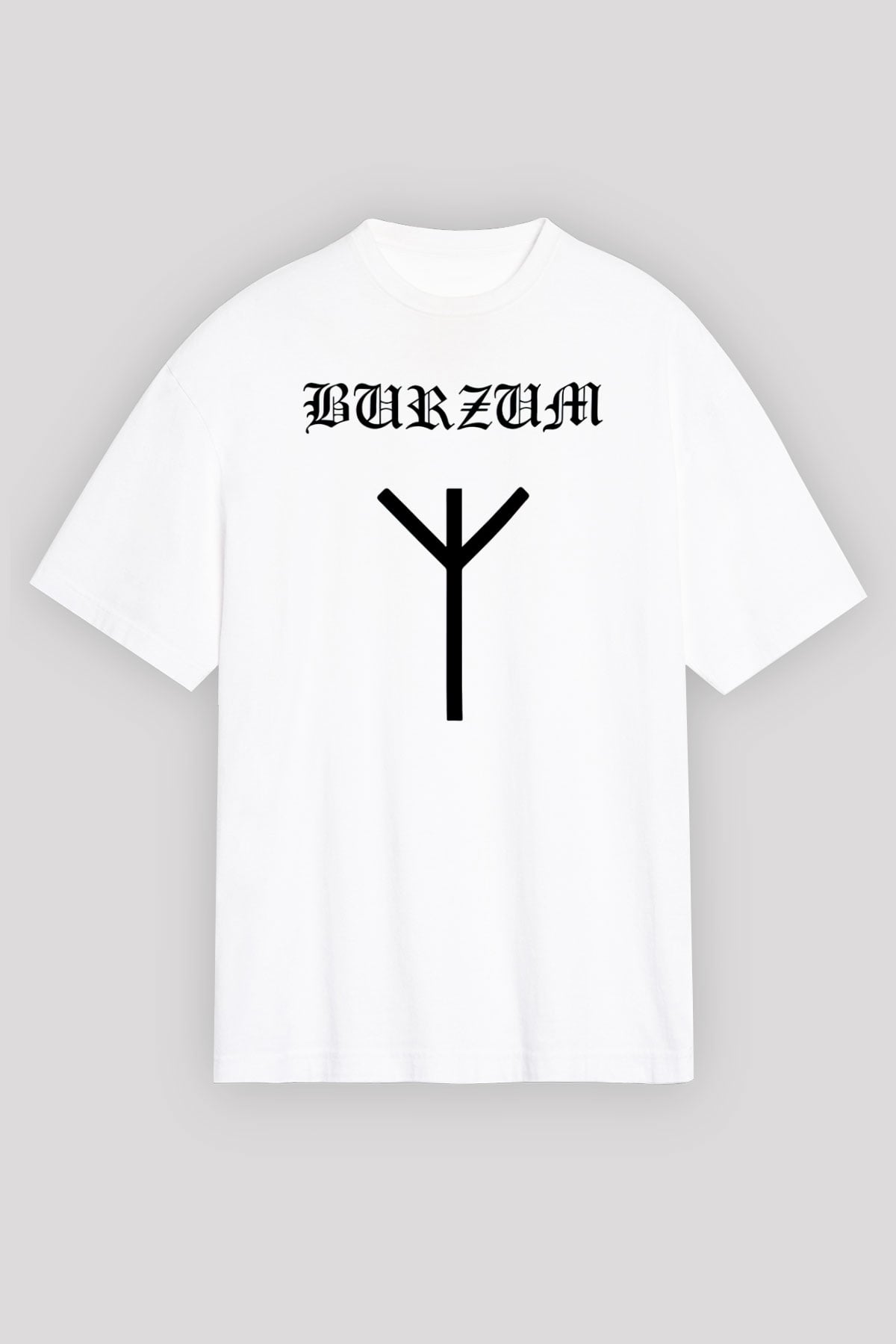 Burzum Beyaz Unisex Tişört T-Shirt - TişörtFabrikası