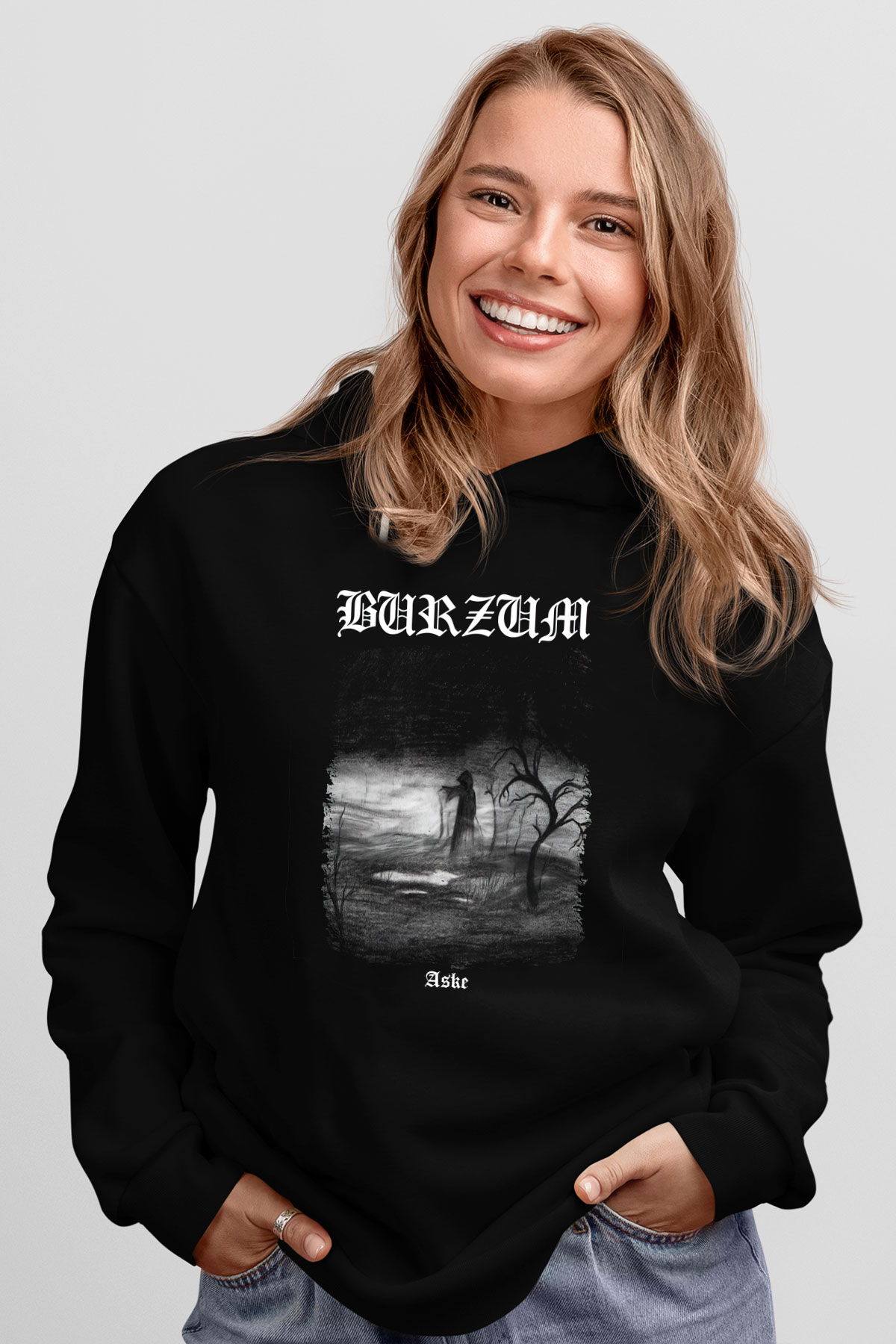 Burzum Siyah Unisex Kapüşonlu Sweatshirt