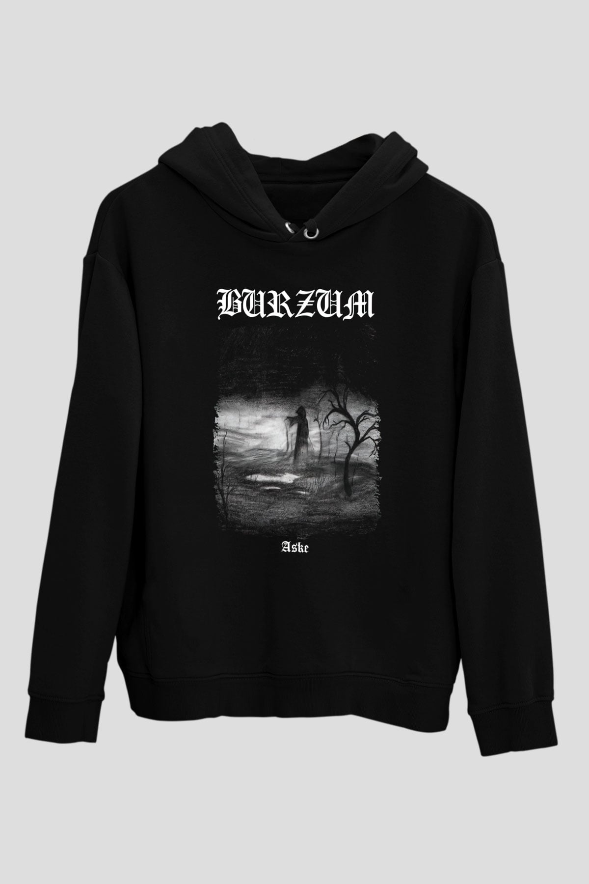Burzum Siyah Unisex Kapüşonlu Sweatshirt