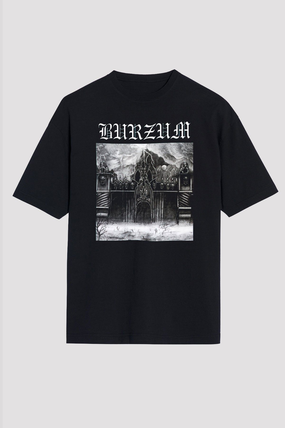 Burzum Siyah Unisex Oversize Tişört T-Shirt