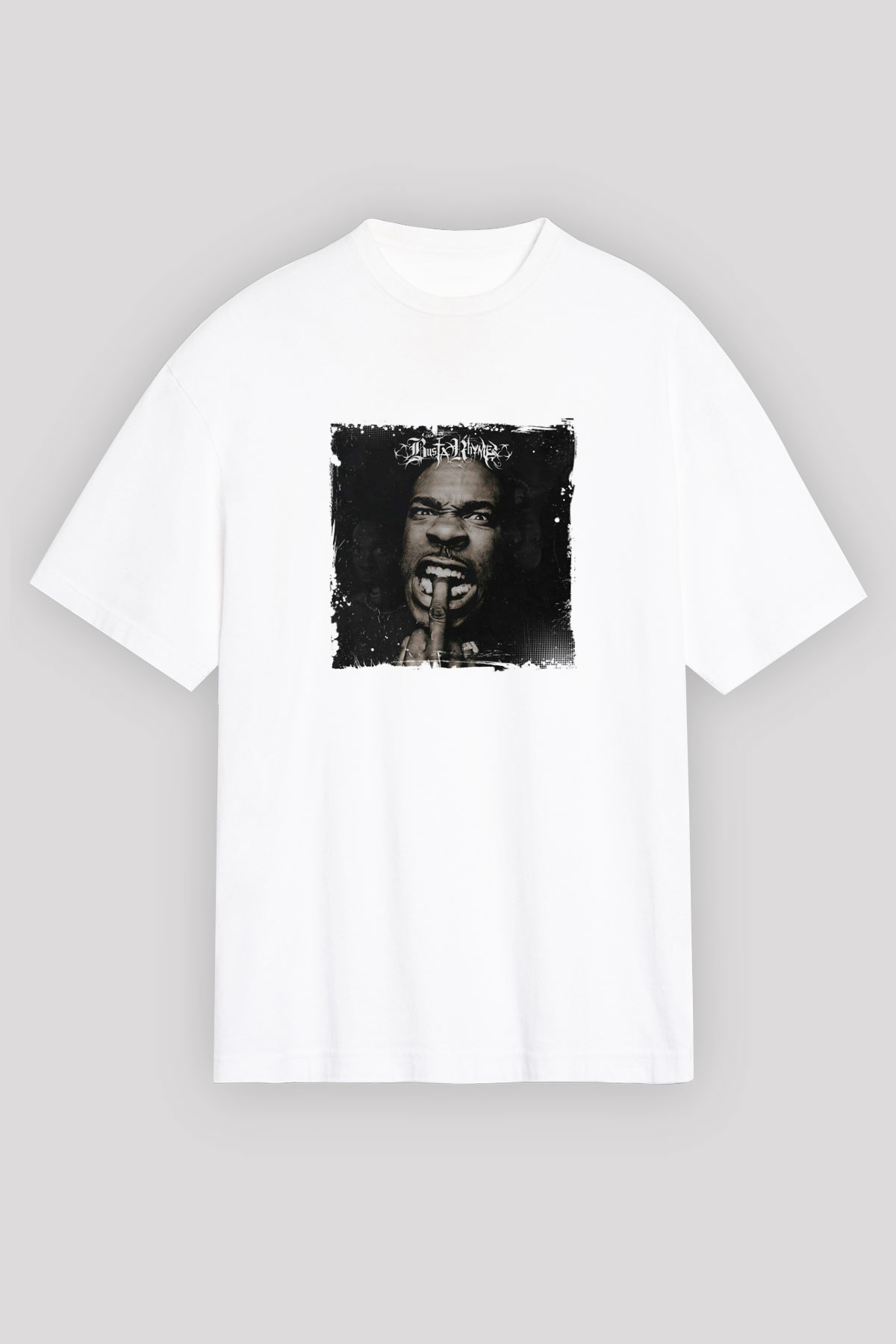 Busta Rhymes Baskılı Unisex Beyaz Tişört