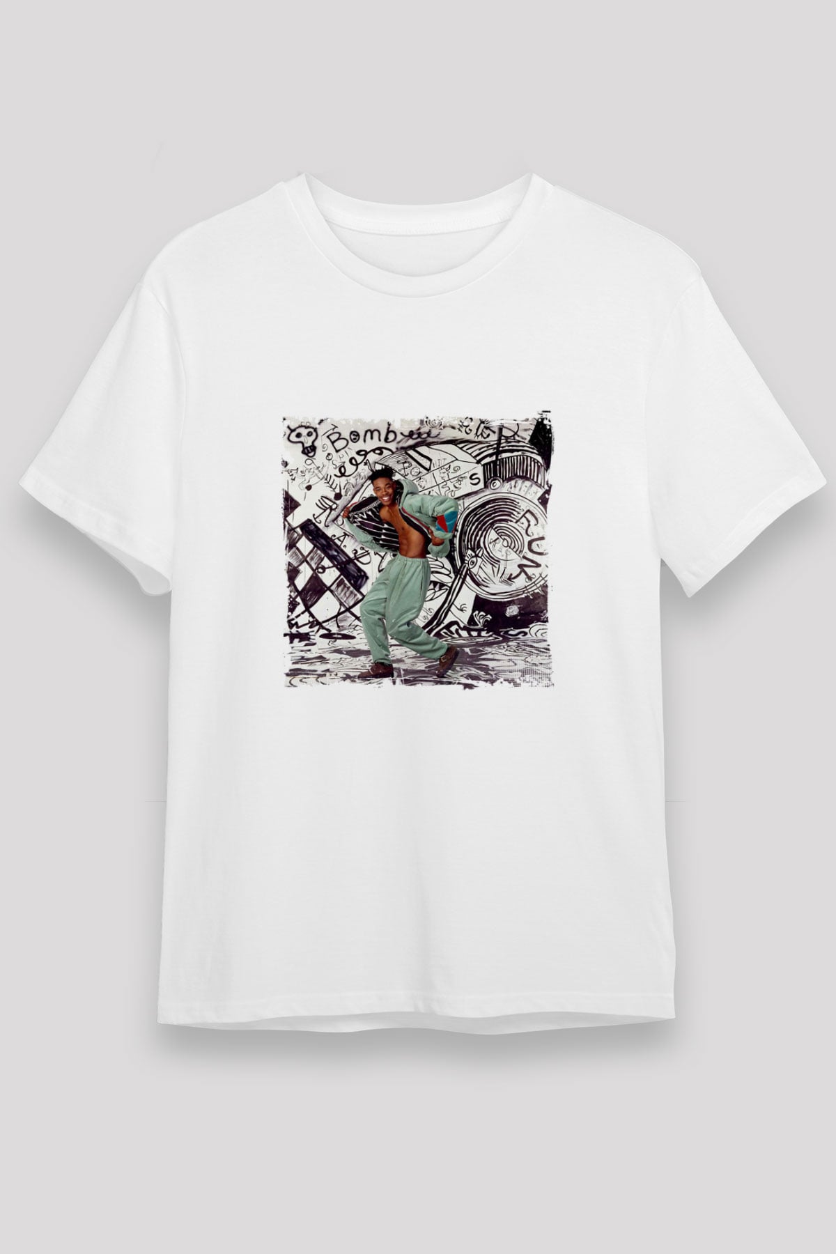 Busta Rhymes Baskılı Unisex Beyaz Tişört