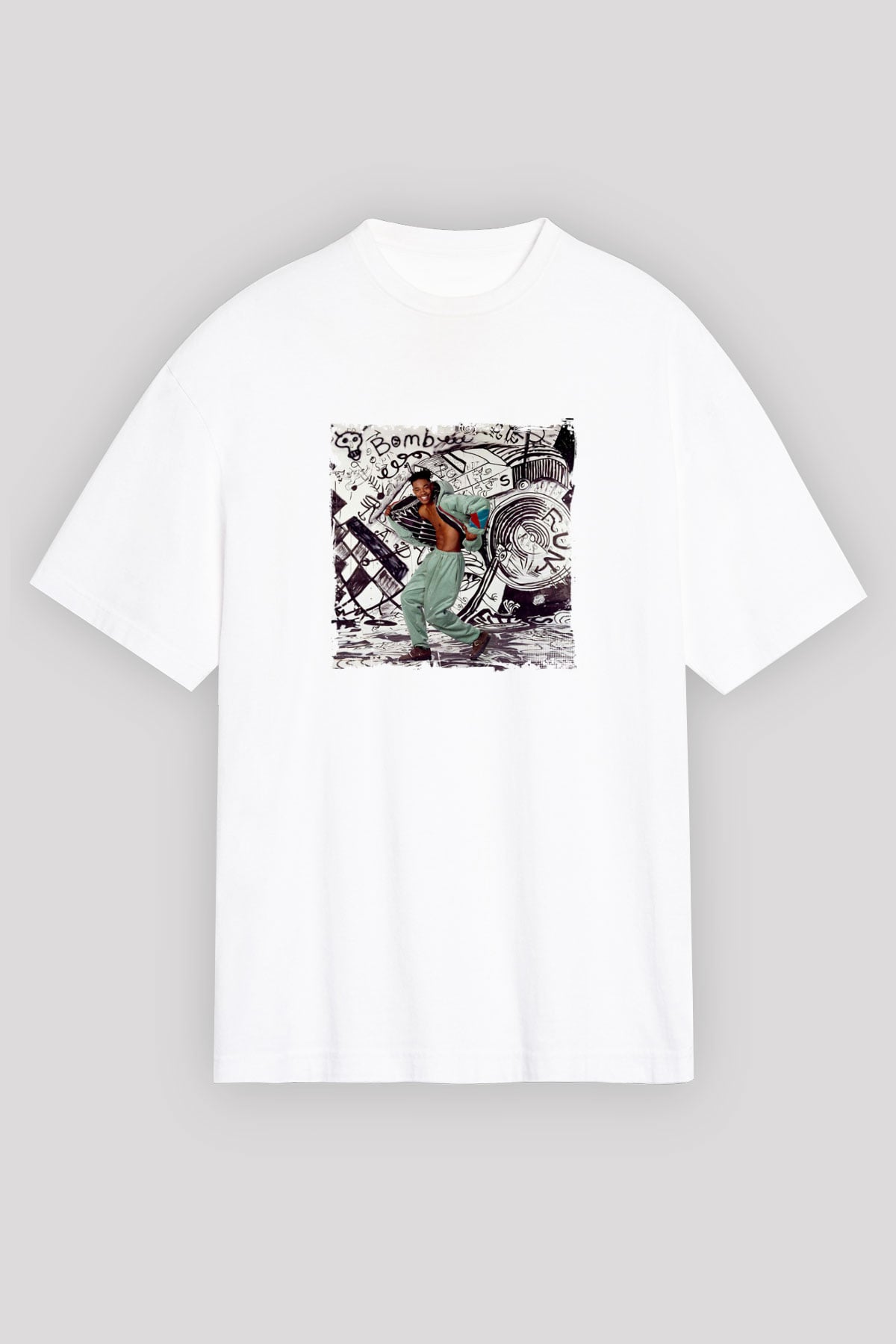 Busta Rhymes Baskılı Unisex Beyaz Tişört