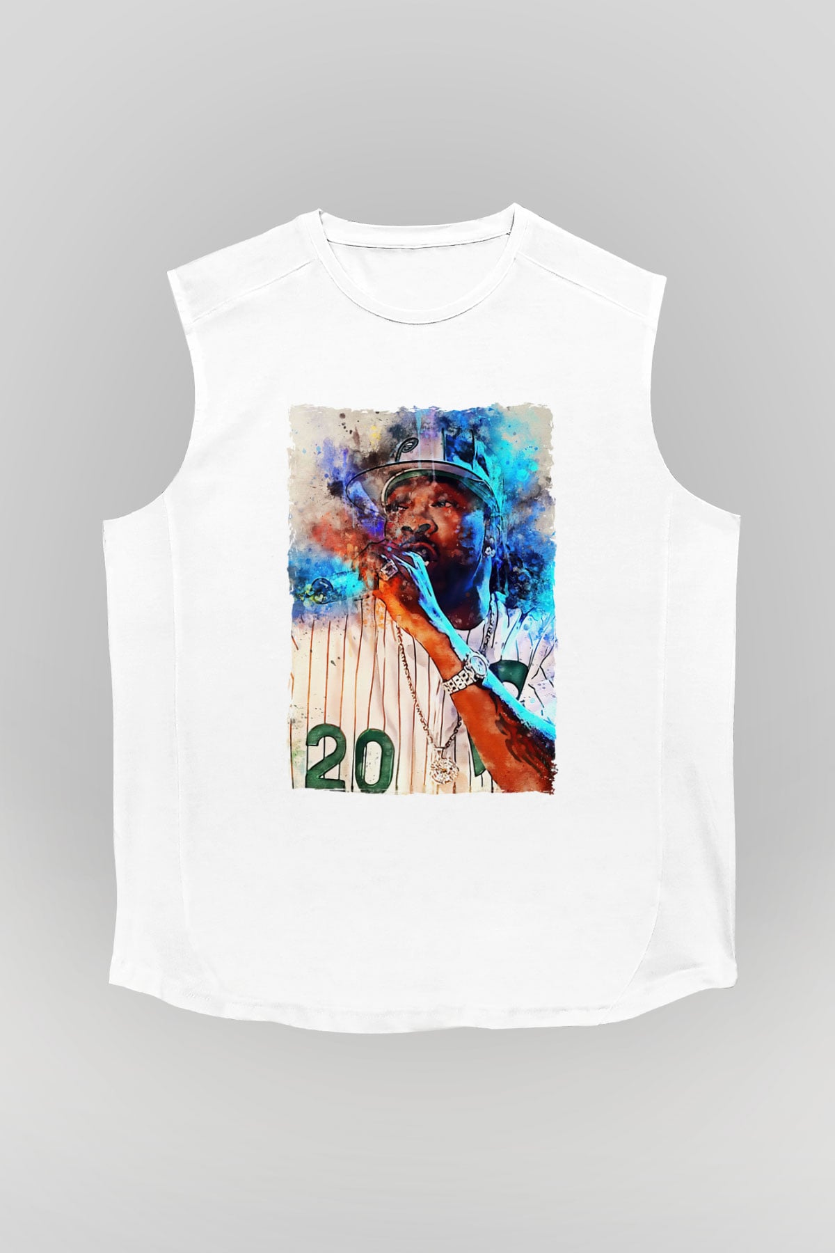 Busta Rhymes Beyaz Unisex Kolsuz Tişört