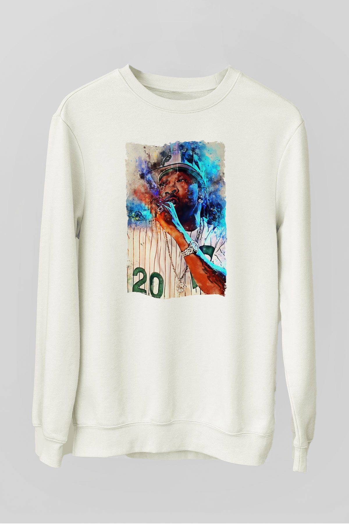 Busta Rhymes Beyaz Unisex Sweatshirt