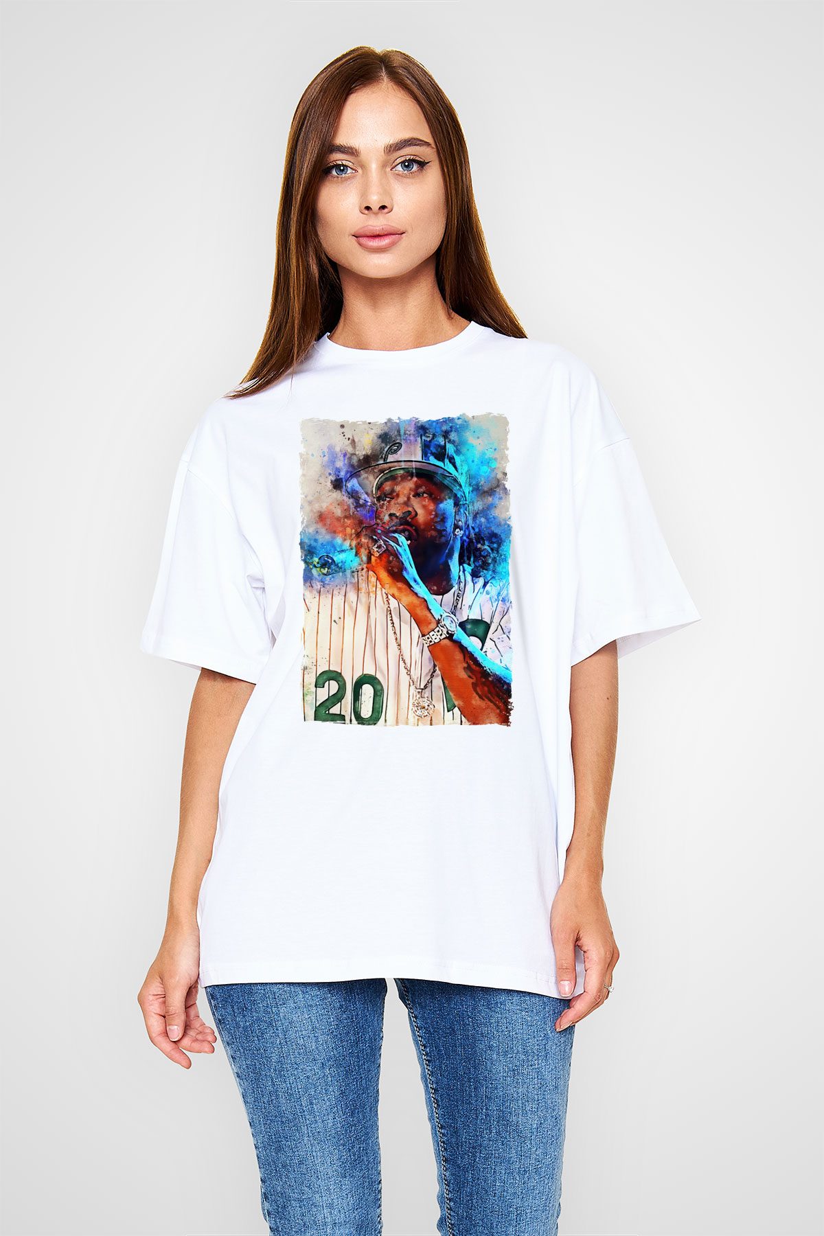 Busta Rhymes Beyaz Unisex Tişört T-Shirt - TişörtFabrikası