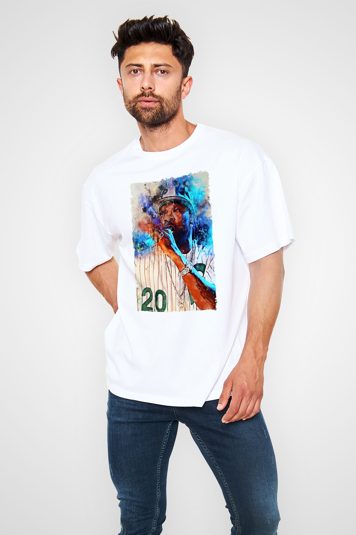 Busta Rhymes Beyaz Unisex Tişört T-Shirt - TişörtFabrikası