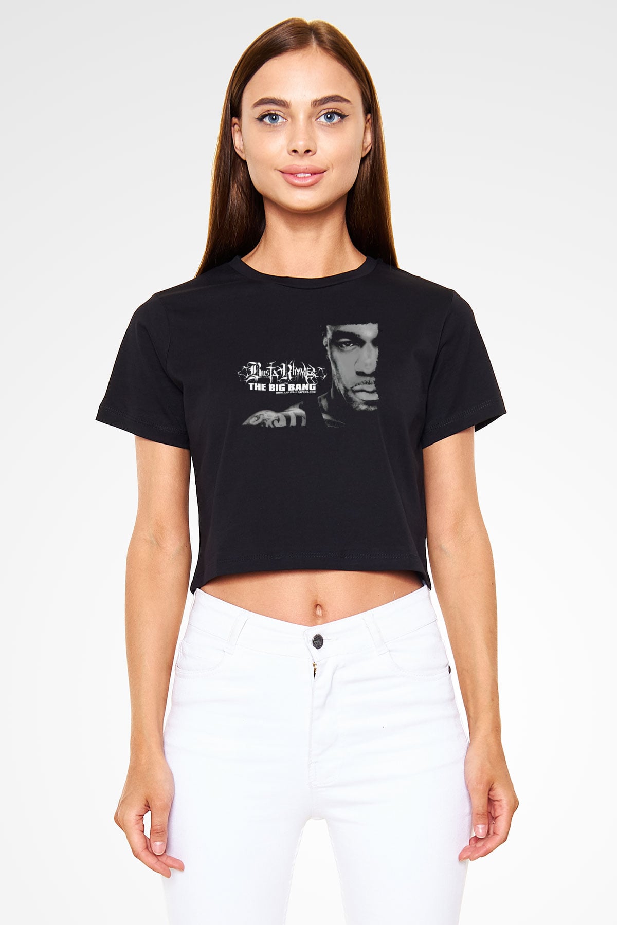 Busta Rhymes Siyah  Crop Top Tişört