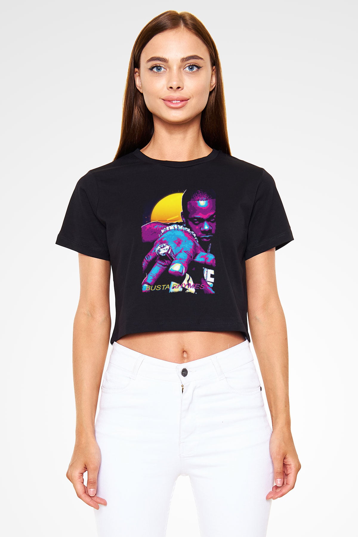 Busta Rhymes Siyah  Crop Top Tişört