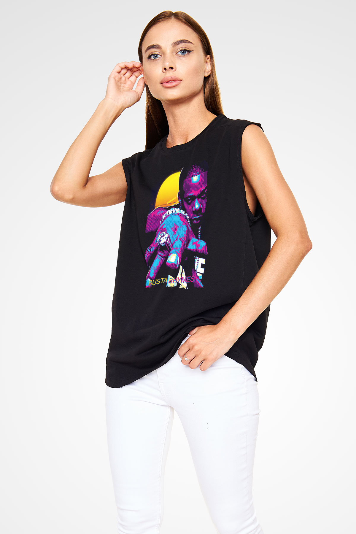 Busta Rhymes Siyah Unisex Kolsuz Tişört