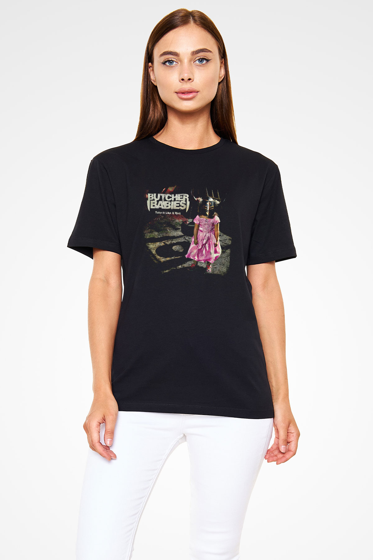 Butcher Babies Baskılı Unisex Siyah Tişört