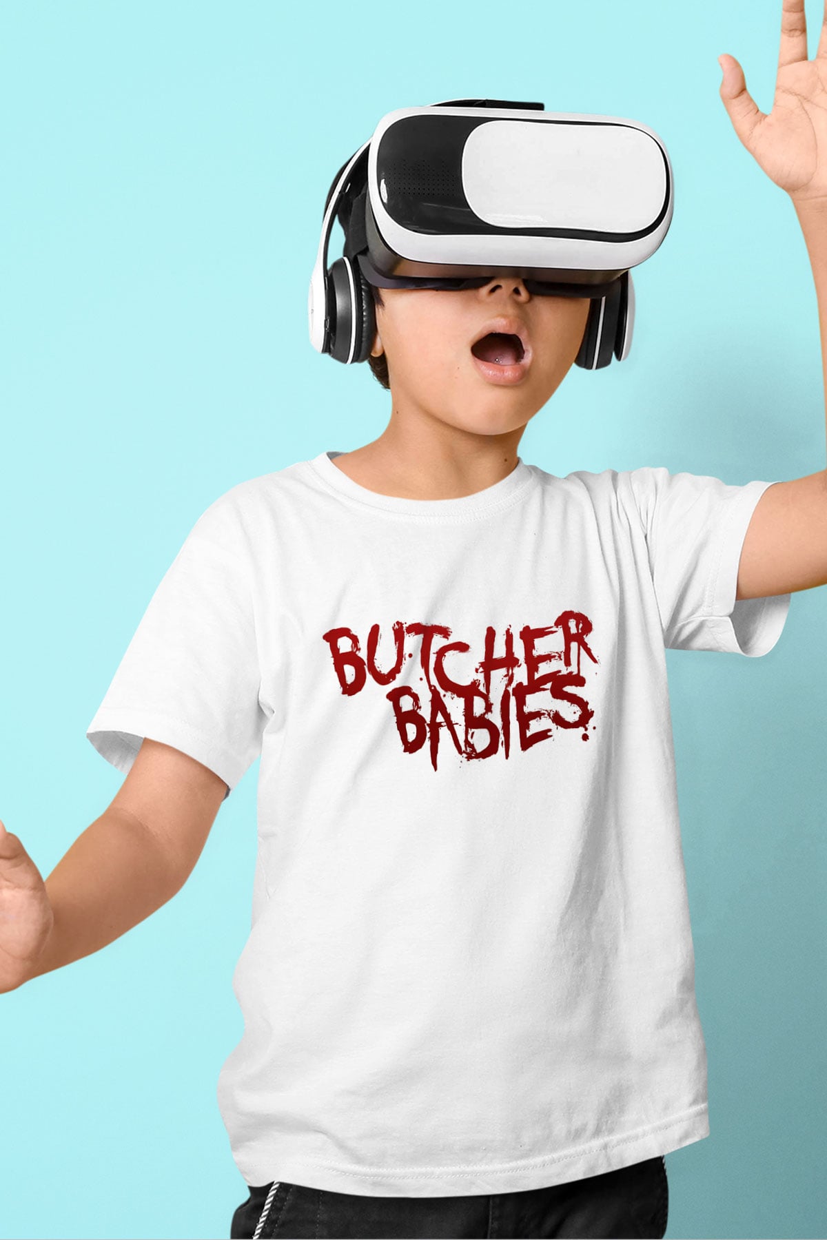 Butcher Babies Beyaz Unisex Çocuk Tişört