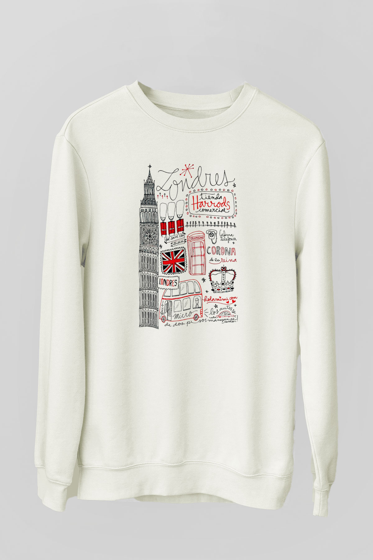 Büyük Britanya Beyaz Unisex Sweatshirt